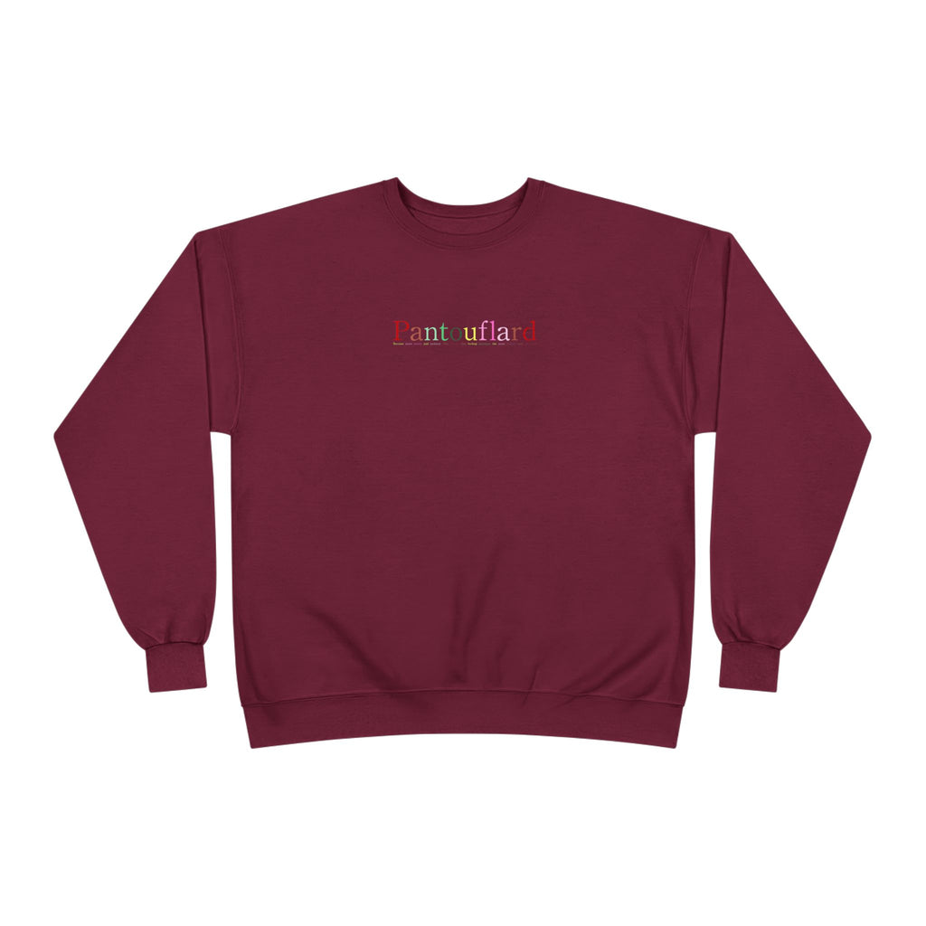 Sustainable Pantouflard Logo Crewneck - Hanes EcoSmart Fleece Sweatshirt (Essential Streetwear)