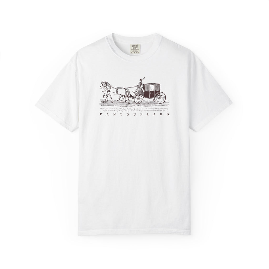 Unisex Burnt Orange Vintage Horse Carriage 100% Cotton T-shirt