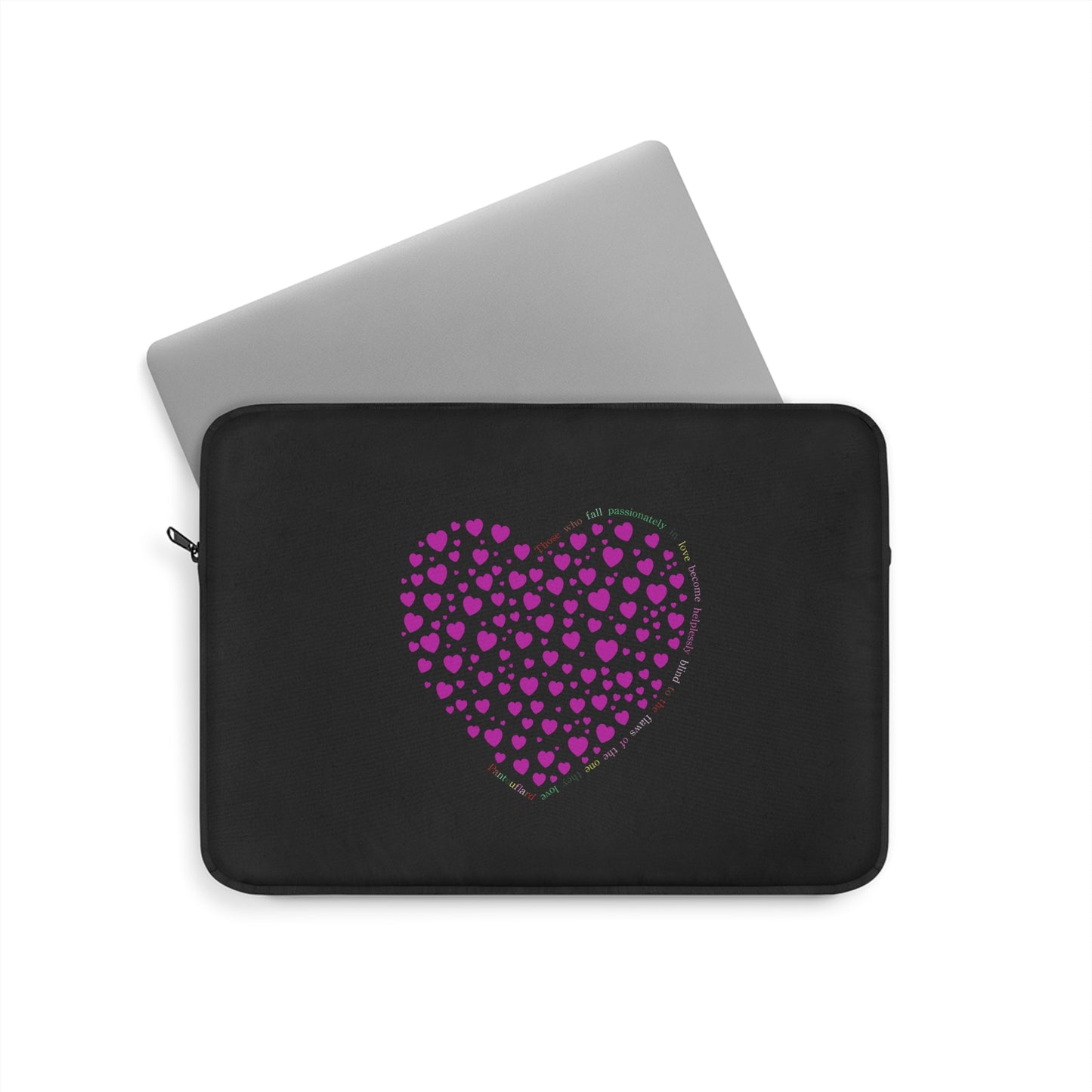 Pink Heart Design Laptop Protector