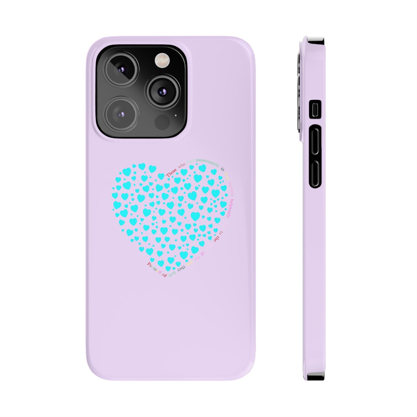 Funda delgada Mint Heart para iPhone