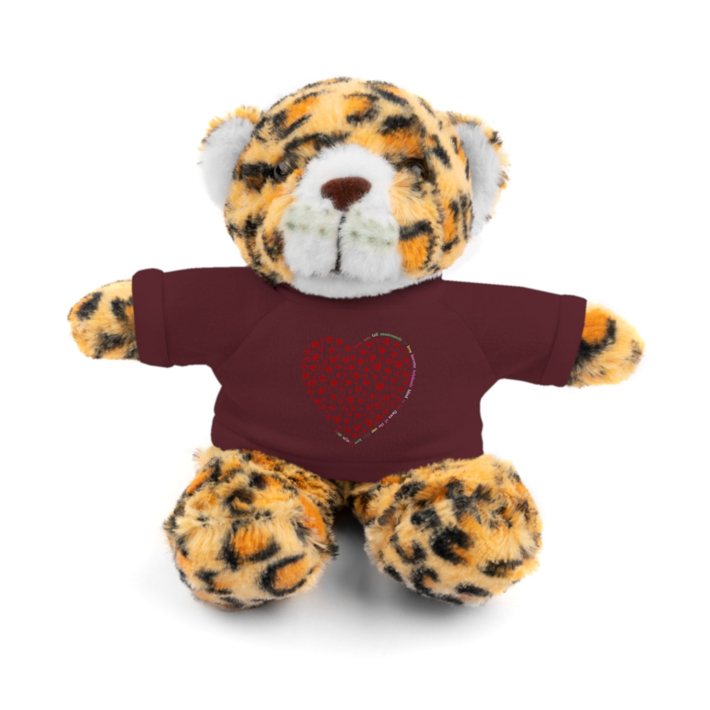 Personalized Stuffed Animal with Red Heart T-Shirt