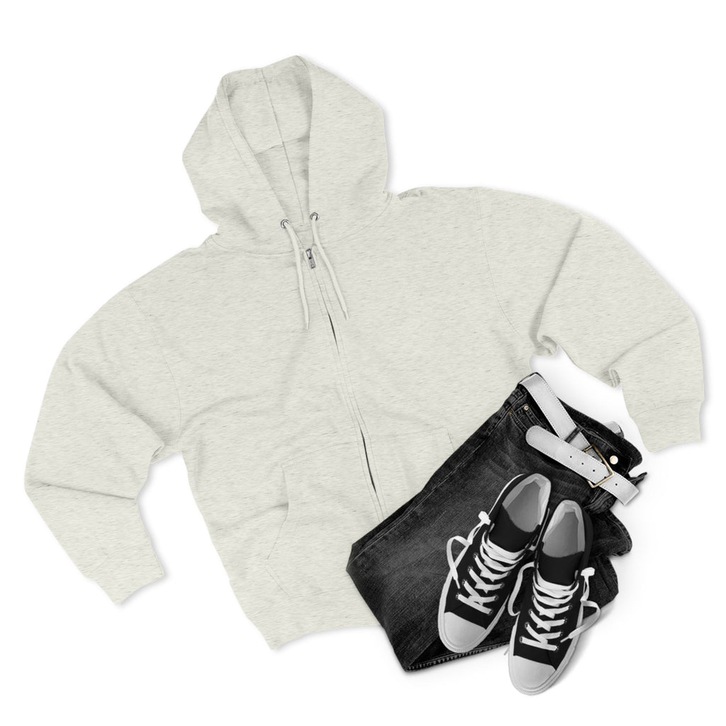 Unisex Black Pantouflard Chick Cotton Blend Zip Hoodie