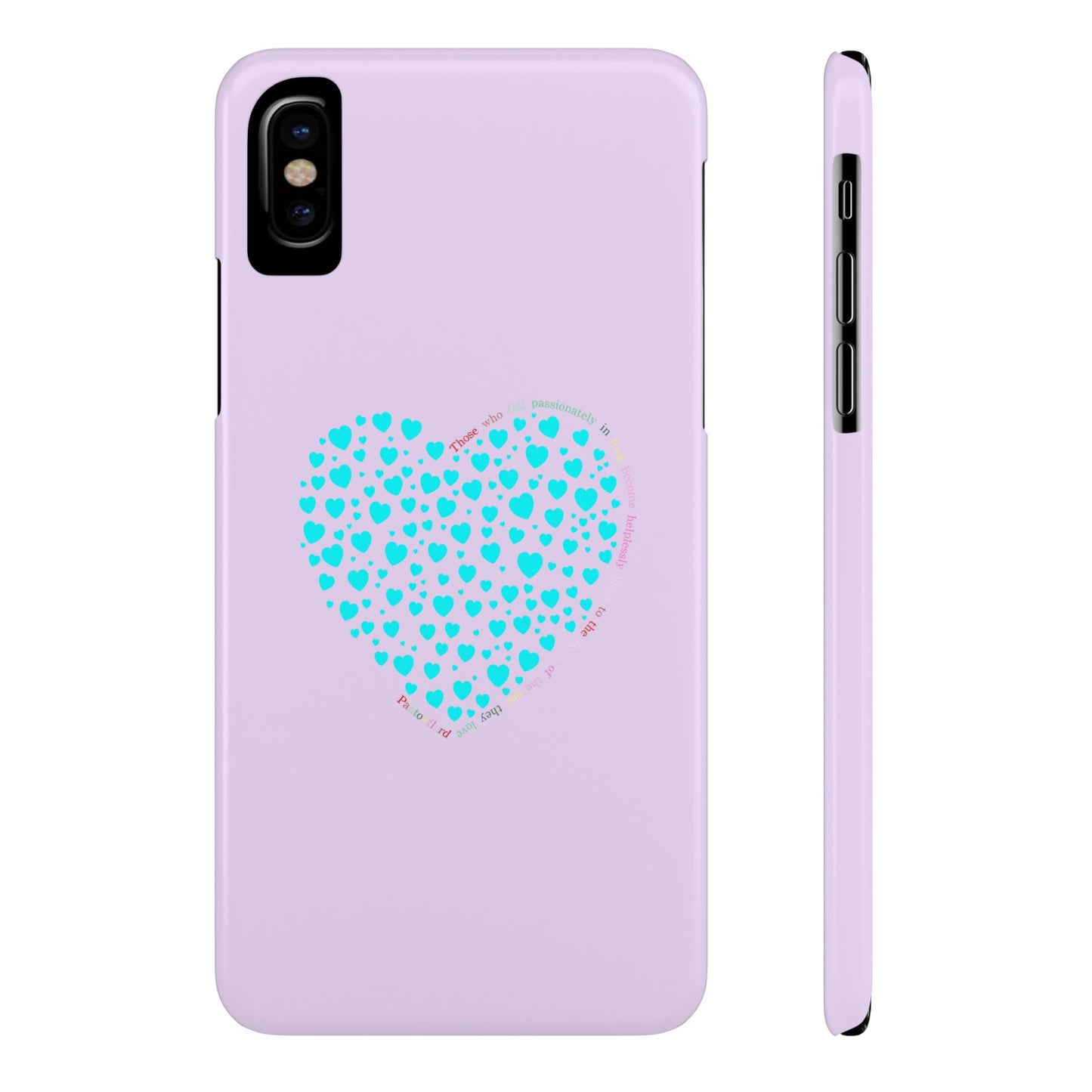 Funda delgada Mint Heart para iPhone