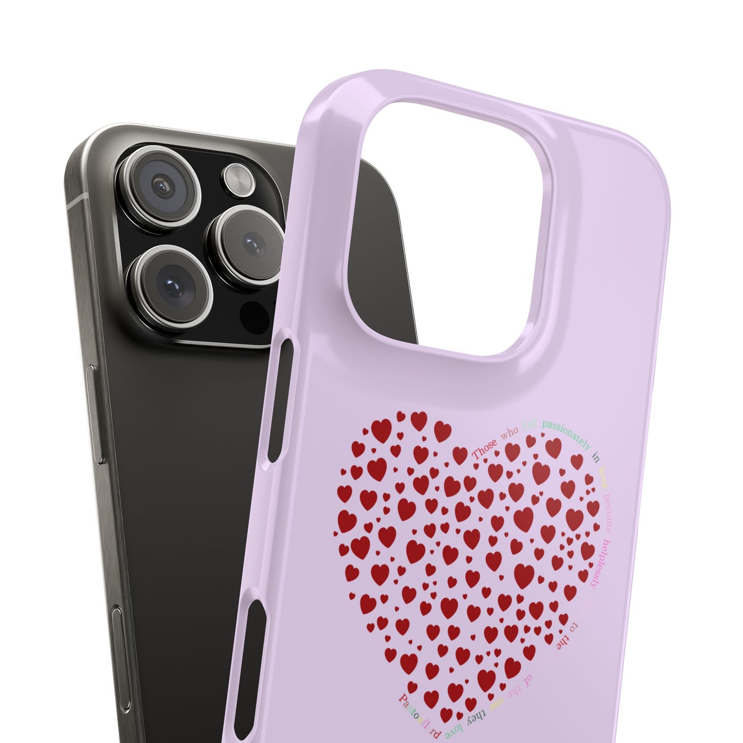 Funda delgada Red Heart para iPhone