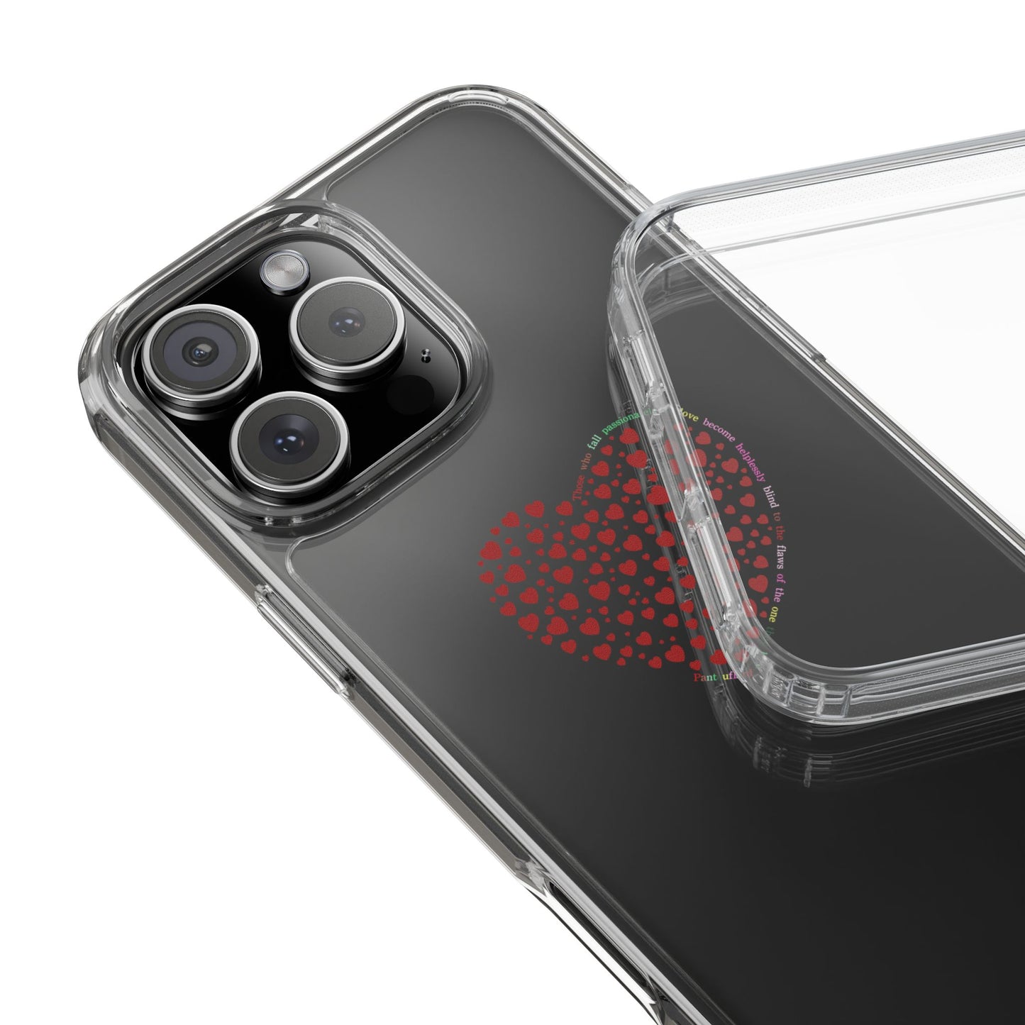 Red Heart Clear Phone Case