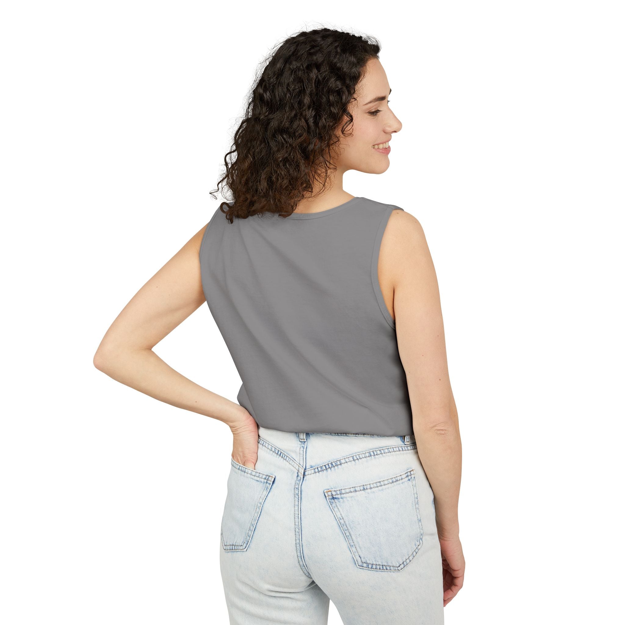 Men's & Women's Cassiopeia Constellation Graphic Garment-Dyed Tank Top - W-Shape Sleeveless Shirt