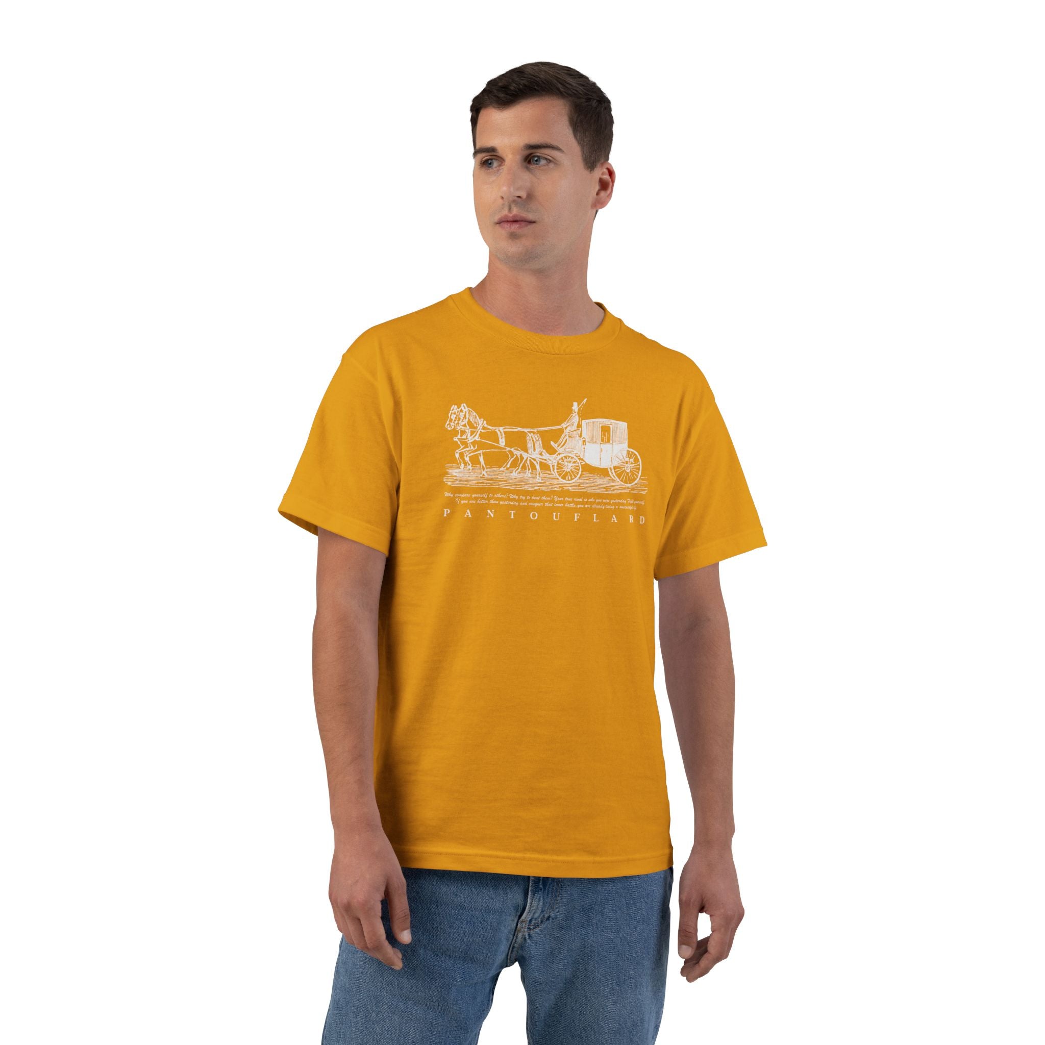 Unisex Navy Hanes Vintage Carriage Graphic 100% Cotton T-Shirt