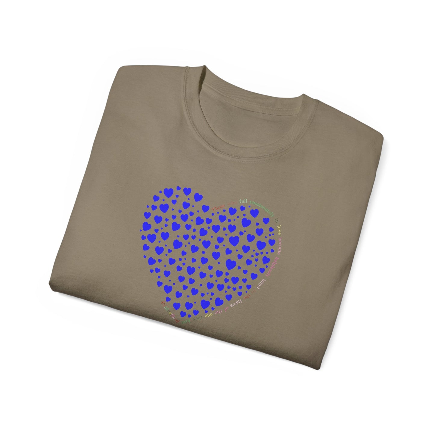 Blue Heart Unisex short sleeved T-shirt
