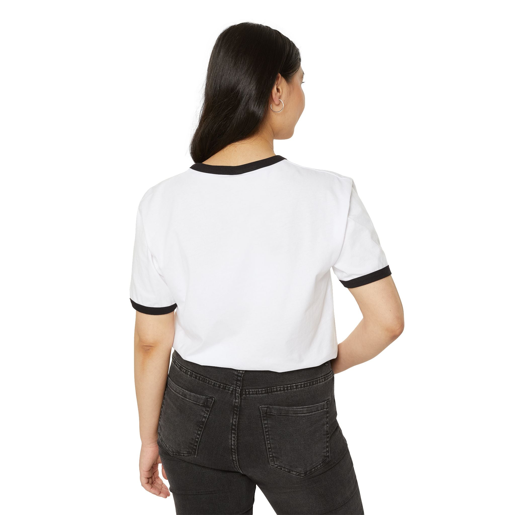Cassiopeia Constellation Graphic Ringer T-Shirt - W-Shape Astronomy Cotton Tee