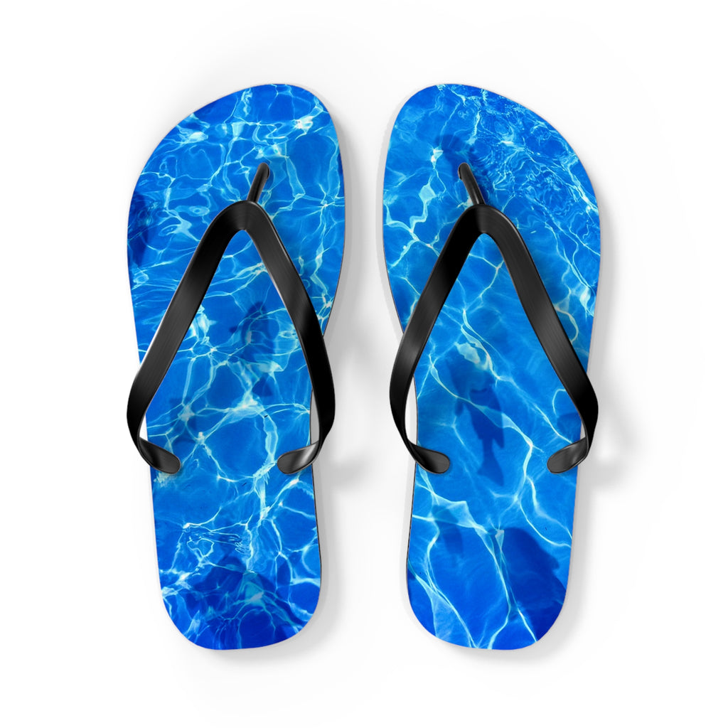 Chanclas tropicales elegantes Blue Waves, calzado de playa, sandalias de verano, esenciales para vacaciones, fiestas en la piscina, diversión bajo el sol