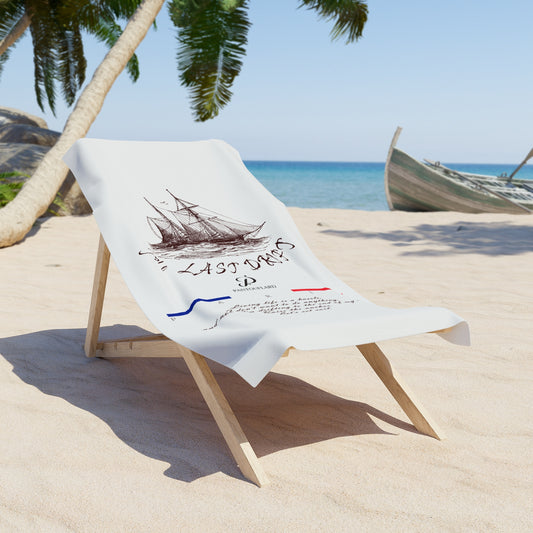 Nautical Beach Towel with Sailboat Design - Summer Relaxation, Poolside Essential, Ocean Lover Gift, Travel Companion