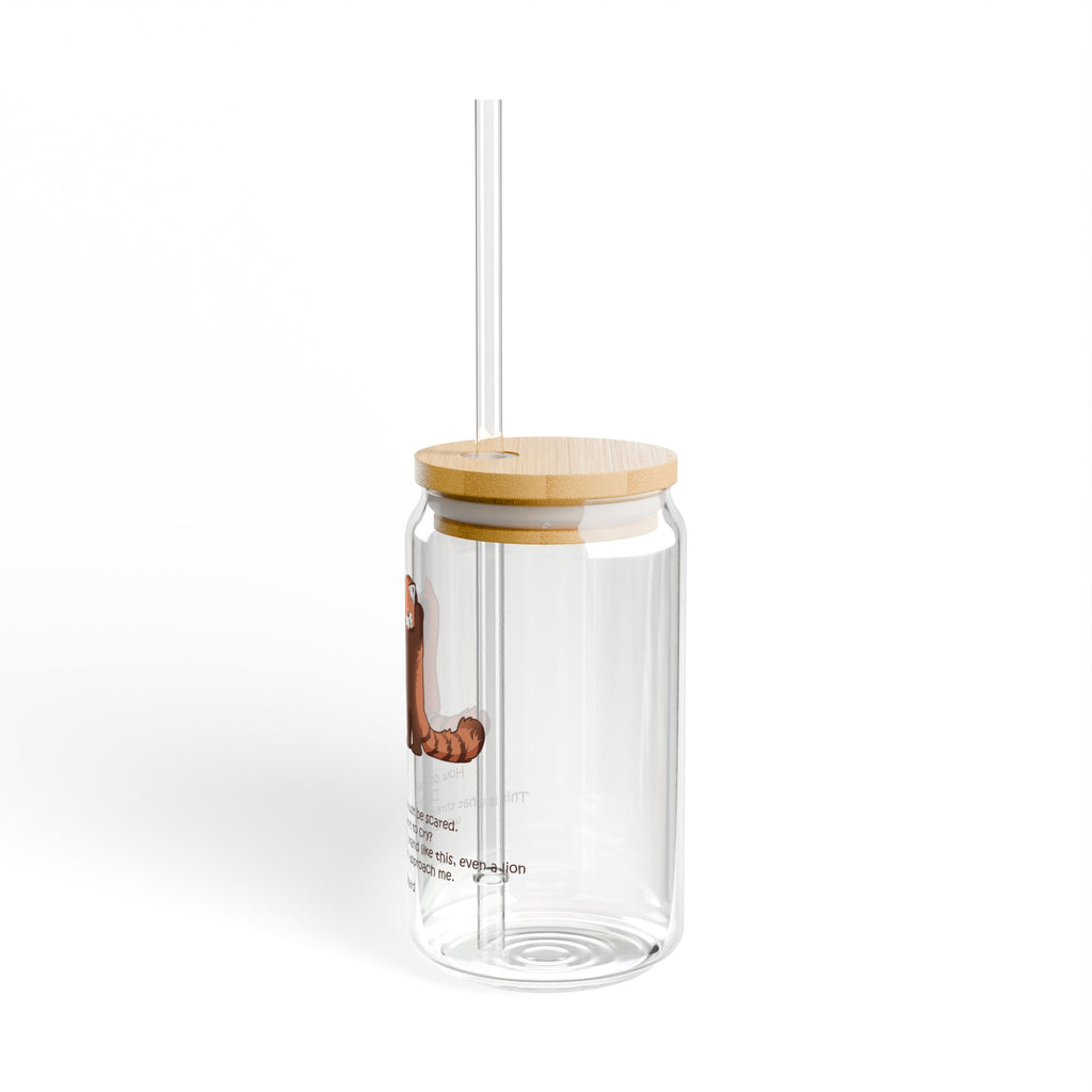 Clear Pantouflard Intimidating Red Panda Tempered Glass Sipper