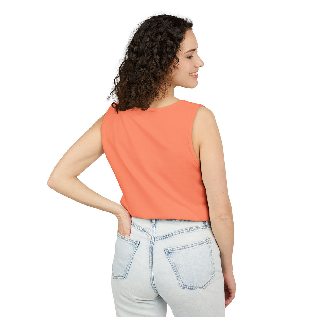 Unisex Brick Red Pantouflard Carriage Cotton Garment-Dyed Tank Top