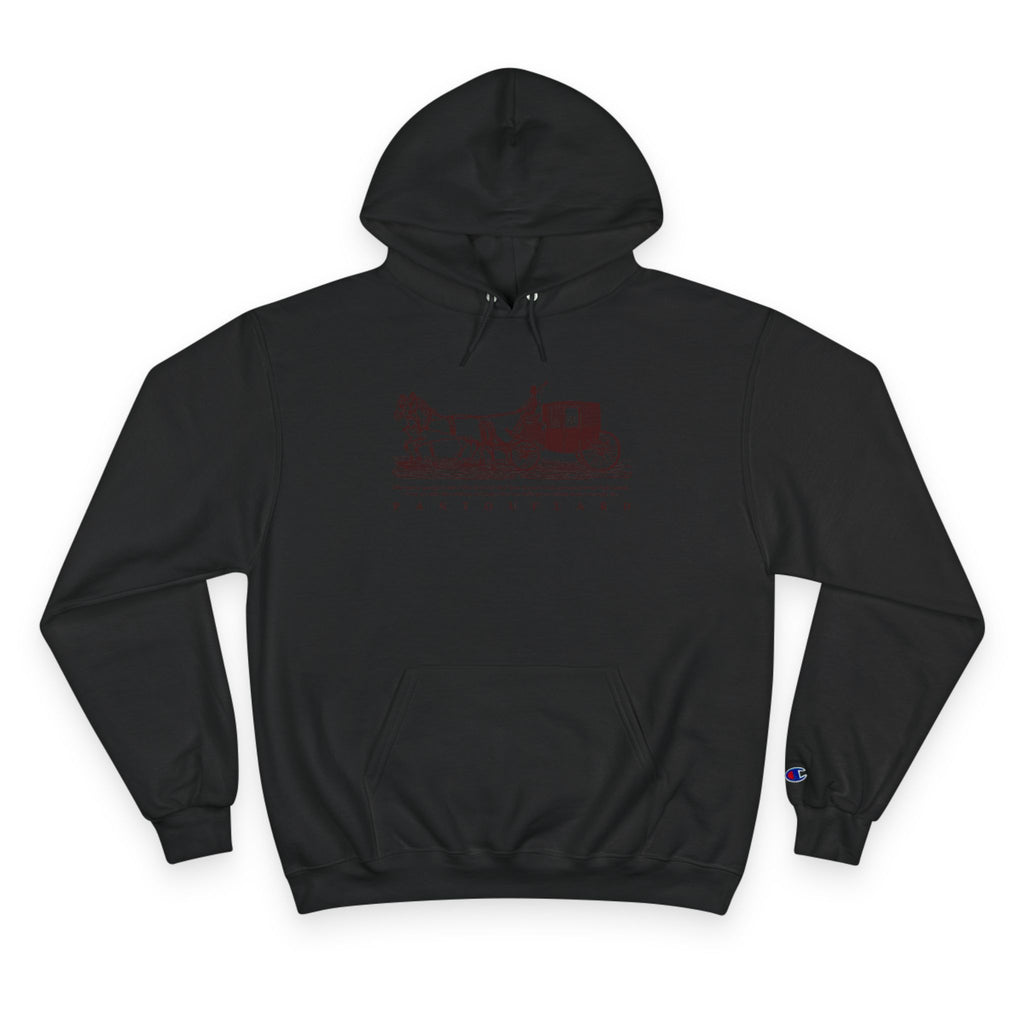 Old Money Equestrian Heritage Hoodie - The Timeless Carriage I (Champion Authentic Eco-Fleece)