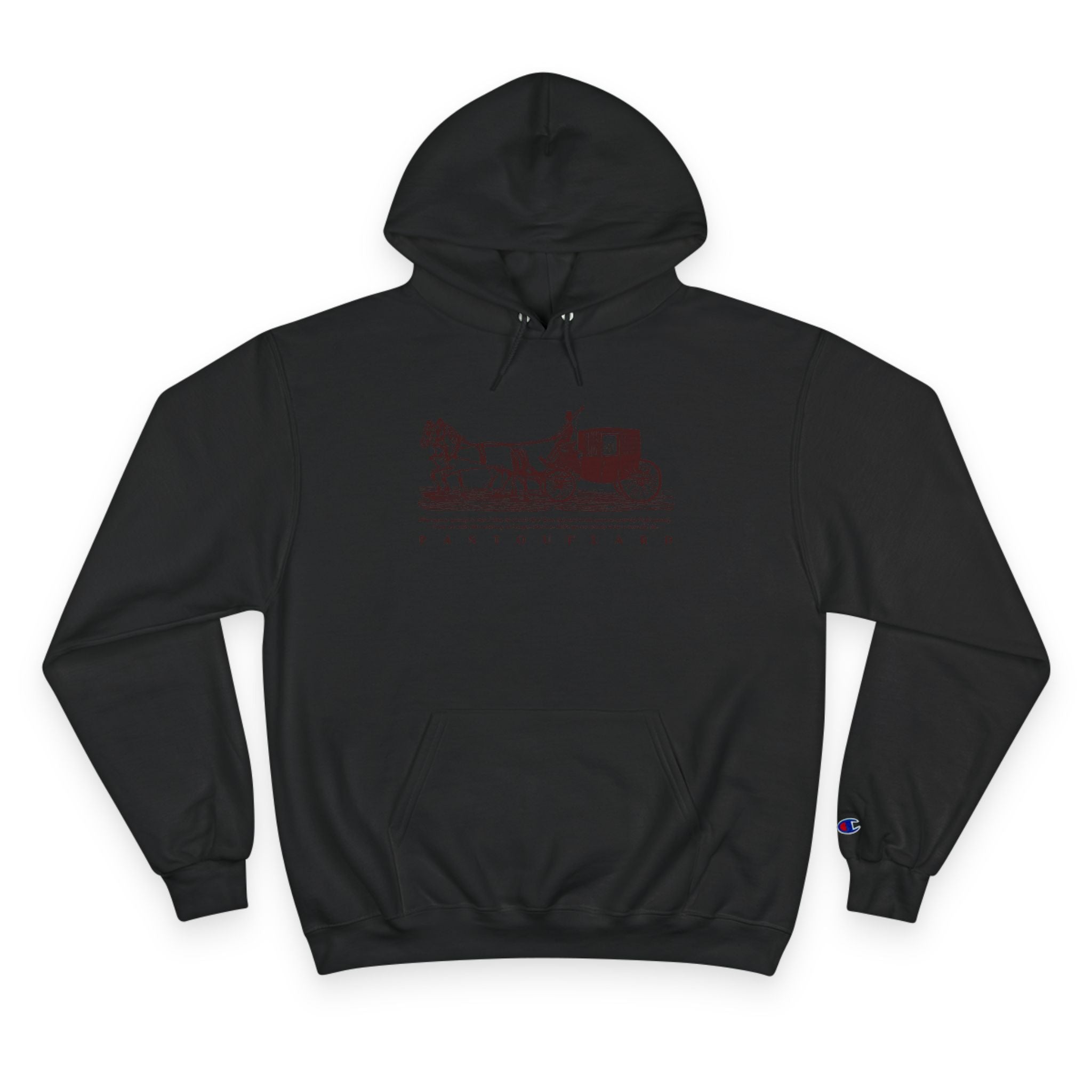 Old Money Equestrian Heritage Hoodie - The Timeless Carriage I (Champion Authentic Eco-Fleece)