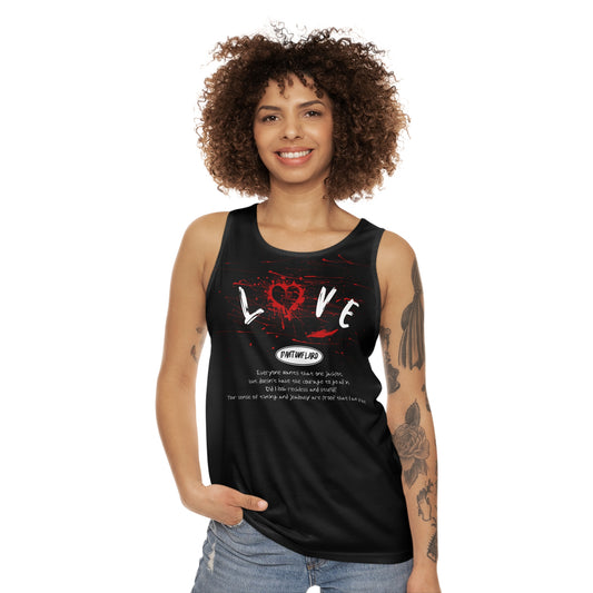 Romantic Quote Tank Top, Love, Unisex Apparel, Summer Fashion, Gift for Her/Him, Casual Wear