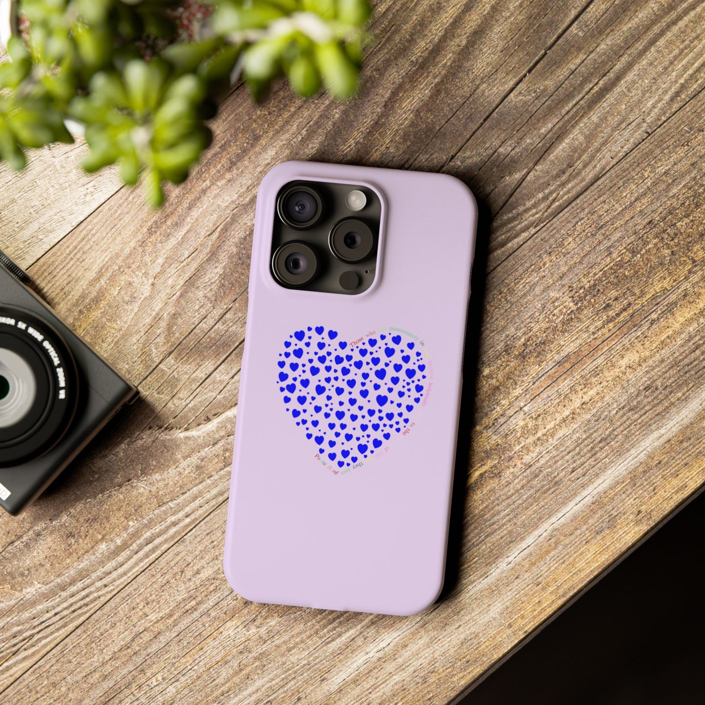 Funda delgada para iPhone Blue Heart