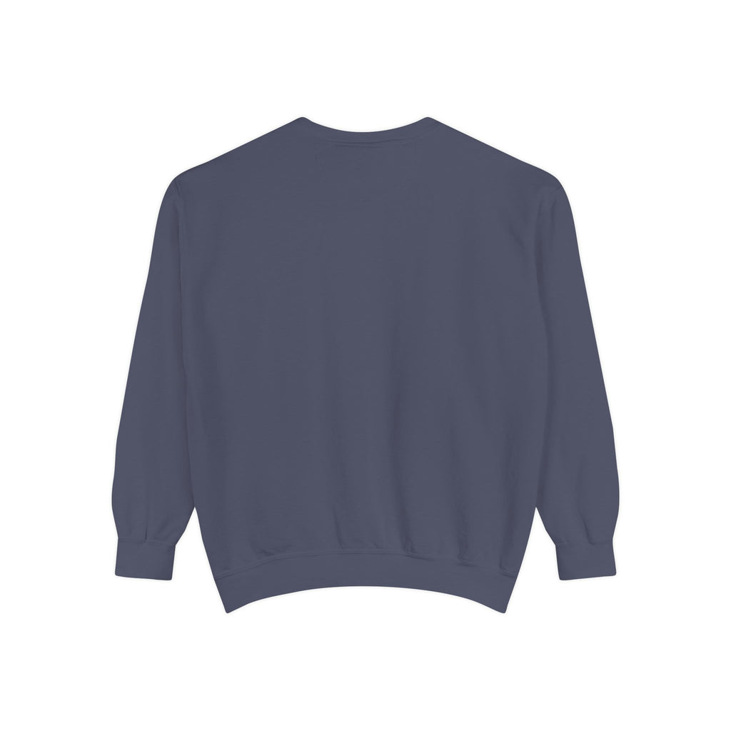 Unisex Navy Vintage Carriage Graphic Cotton Blend Sweatshirt