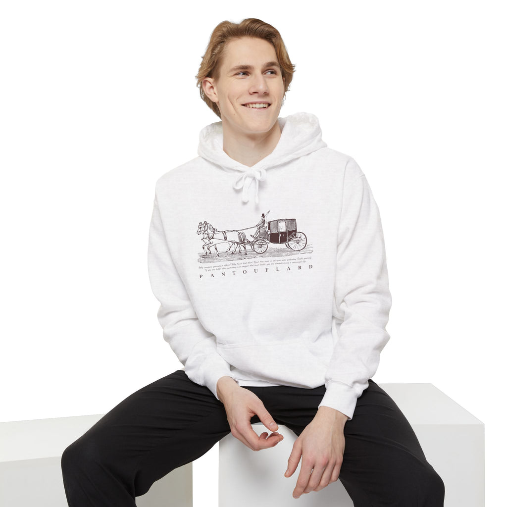 Old Money Equestrian Heritage Hoodie - The Heritage Carriage I (Premium Garment-Dyed Heavyweight Fleece)