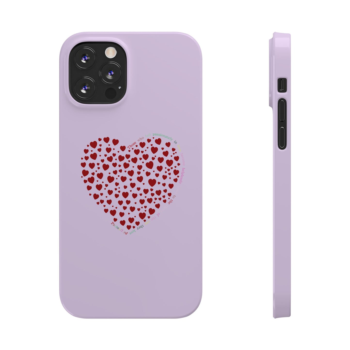 Funda delgada Red Heart para iPhone