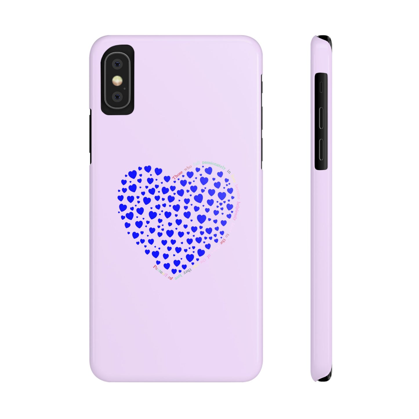 Funda delgada para iPhone Blue Heart