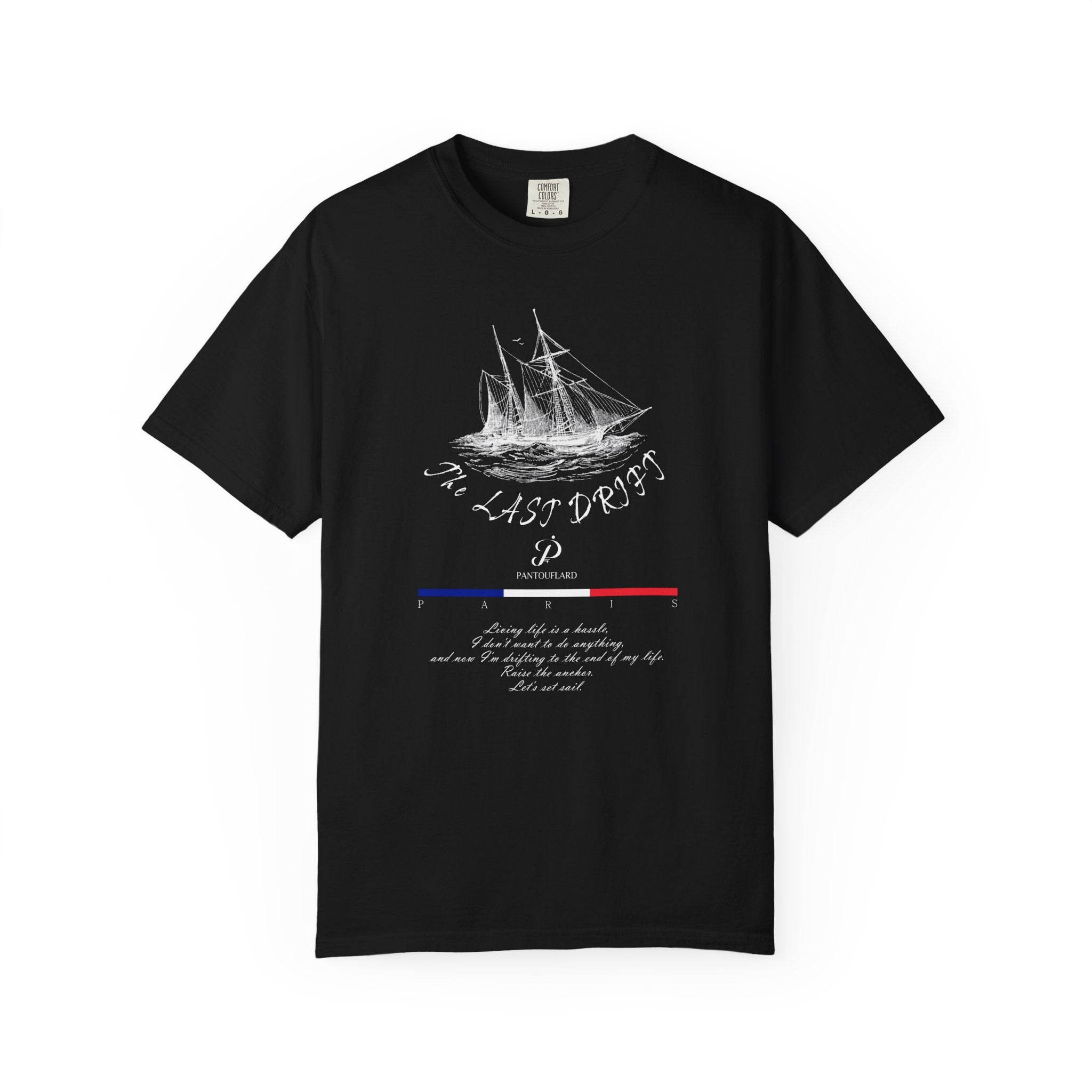 Unisex Navy Blue Nautical Ship The Last Drift 100% Cotton T-shirt