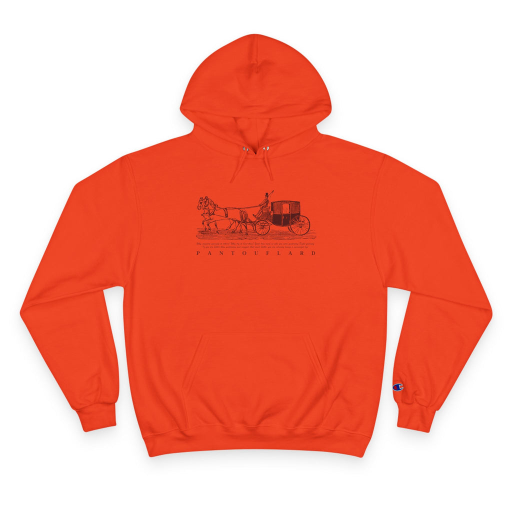 Old Money Equestrian Heritage Hoodie - The Timeless Carriage I (Champion Authentic Eco-Fleece)