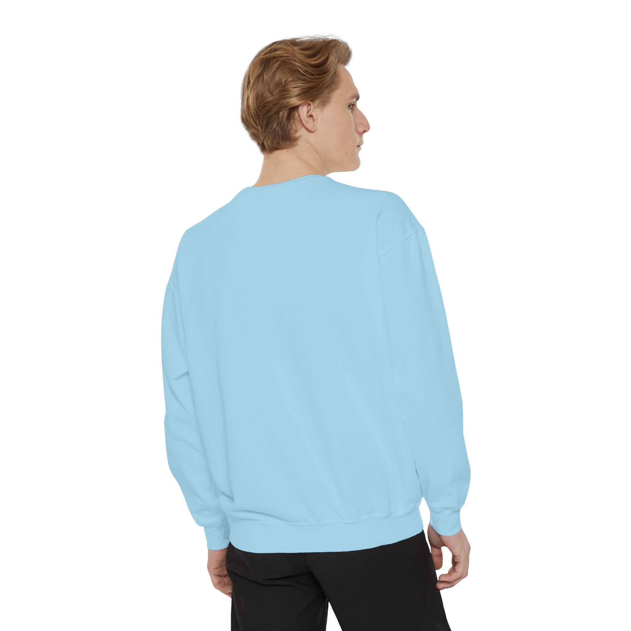 Unisex Navy Vintage Carriage Graphic Cotton Blend Sweatshirt
