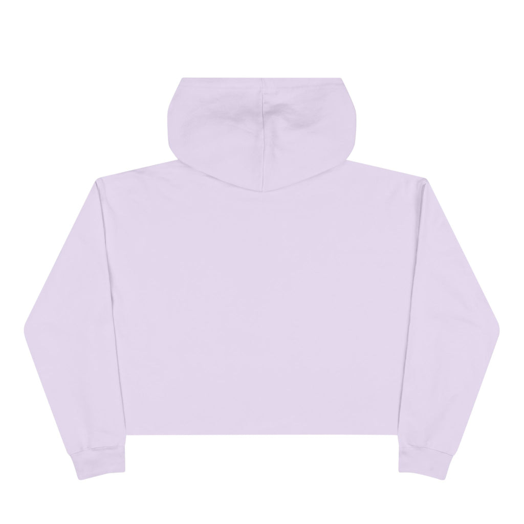 Women's Peach Floral Butterfly Spring Quote Cotton Blend Crop Hoodie