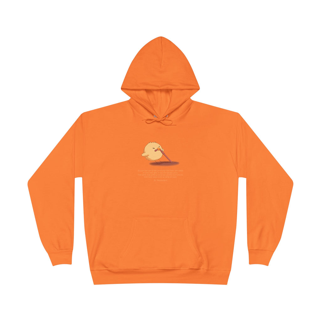 Unisex Light Blue Pantouflard Chick Cotton Blend Pullover Hoodie