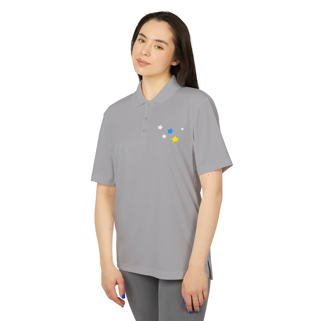 Adidas Unisex Cassiopeia Constellation Embroidered Polo - W-Shape Performance Shirt