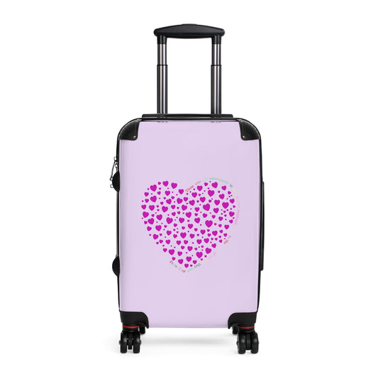 Travel carrier, Travel Suitcases Pink Heart Design