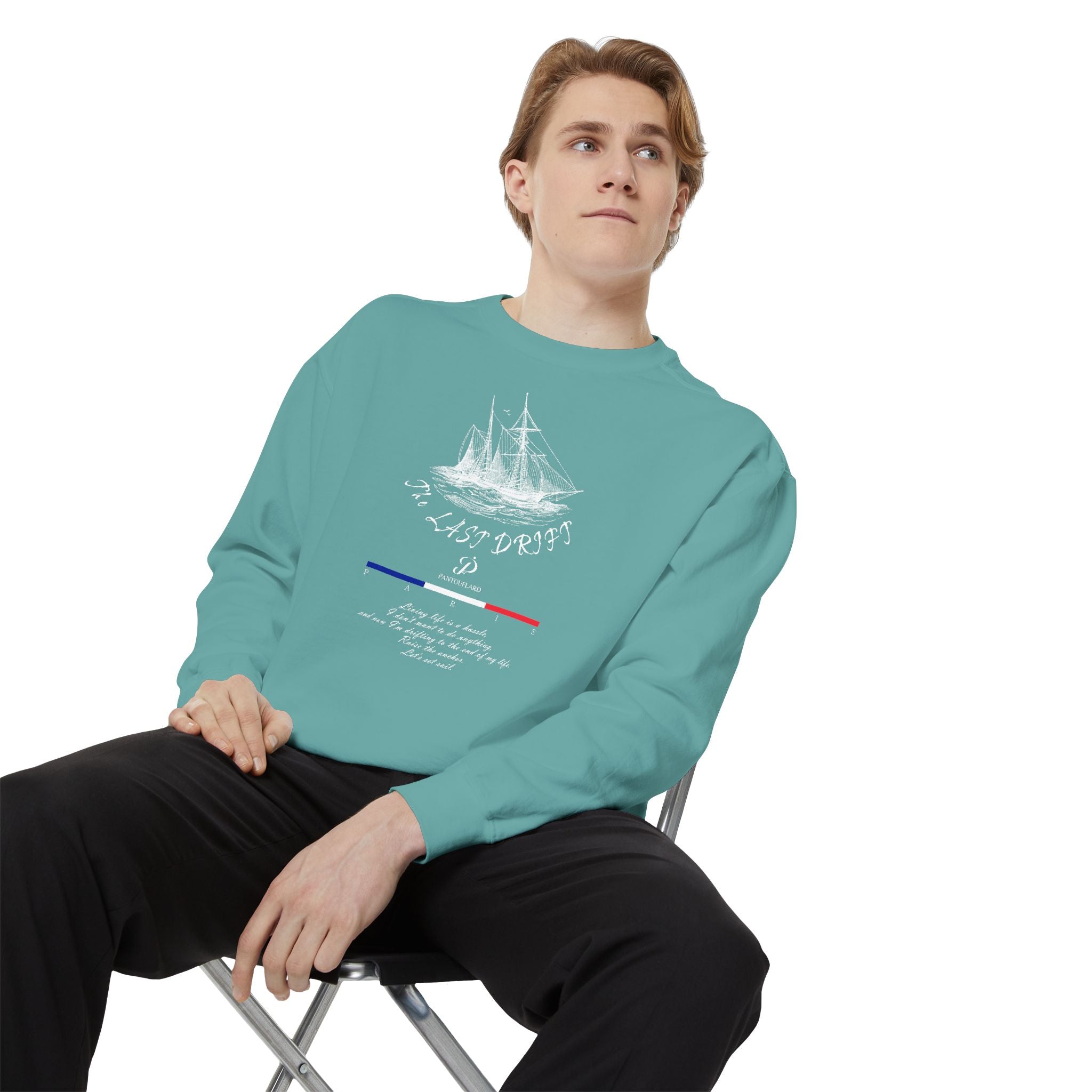 Unisex Navy Last Drift Cotton Blend Sweatshirt