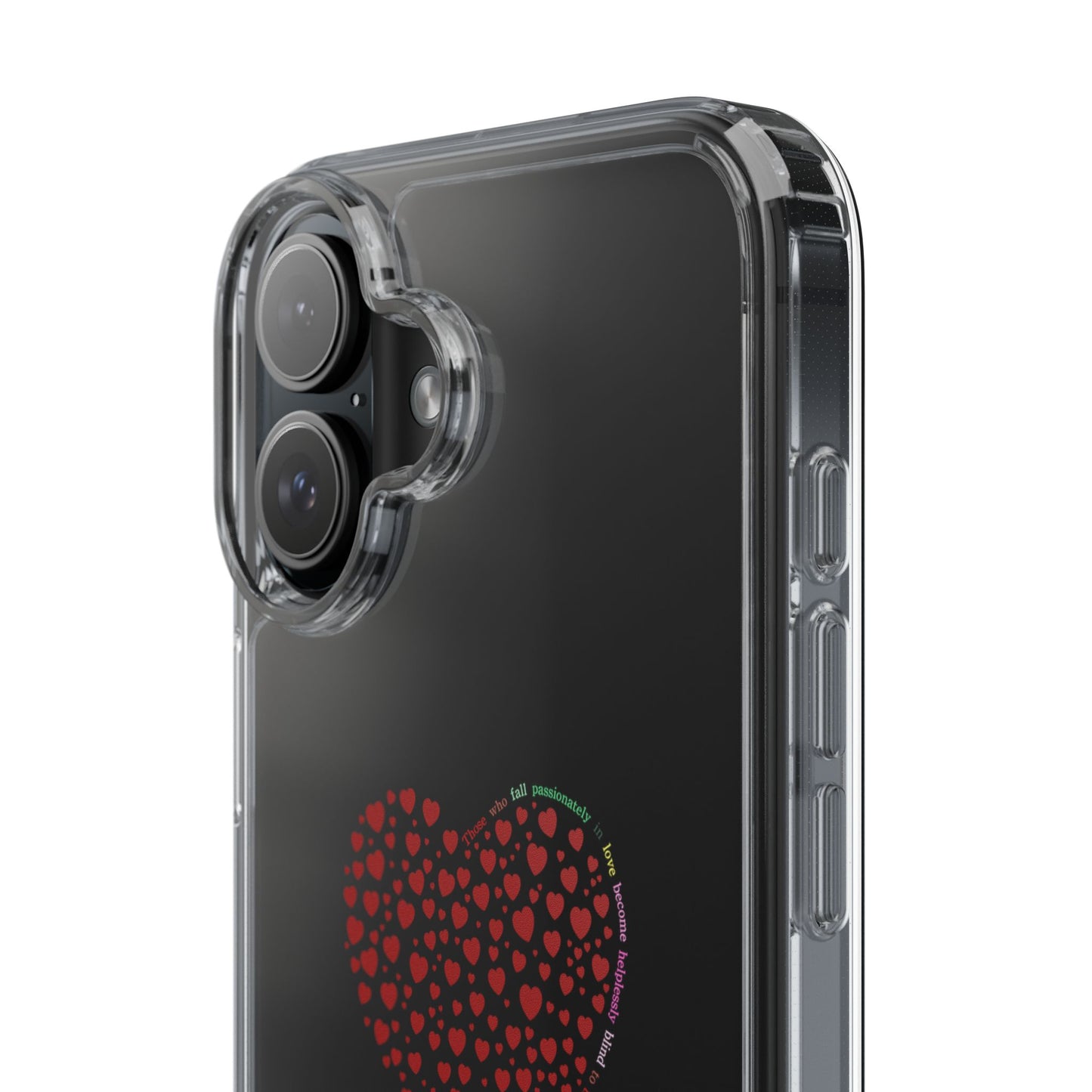 Red Heart Clear Phone Case