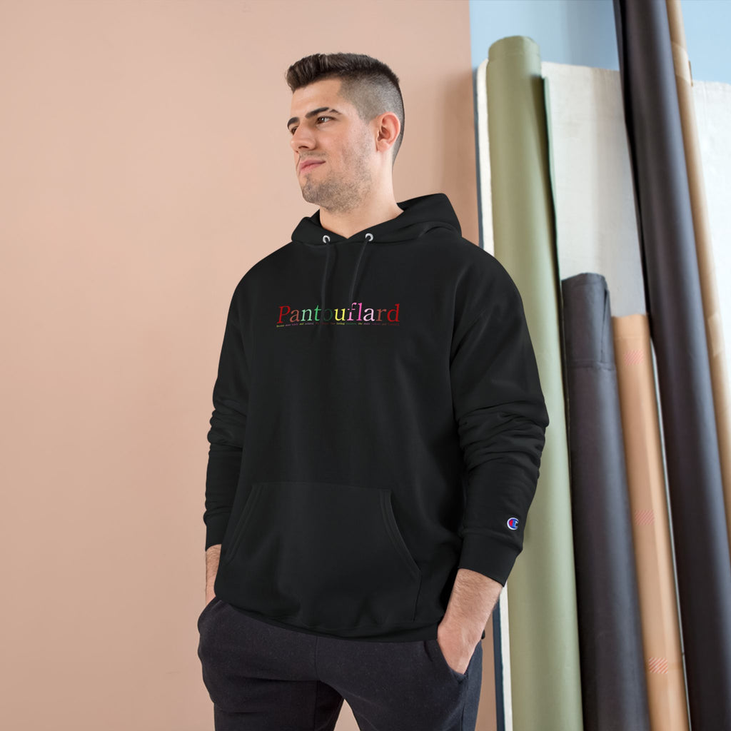 Old Money Aesthetic Champion Hoodie - Pantouflard Pastel Logo (Premium Powerblend Fleece)