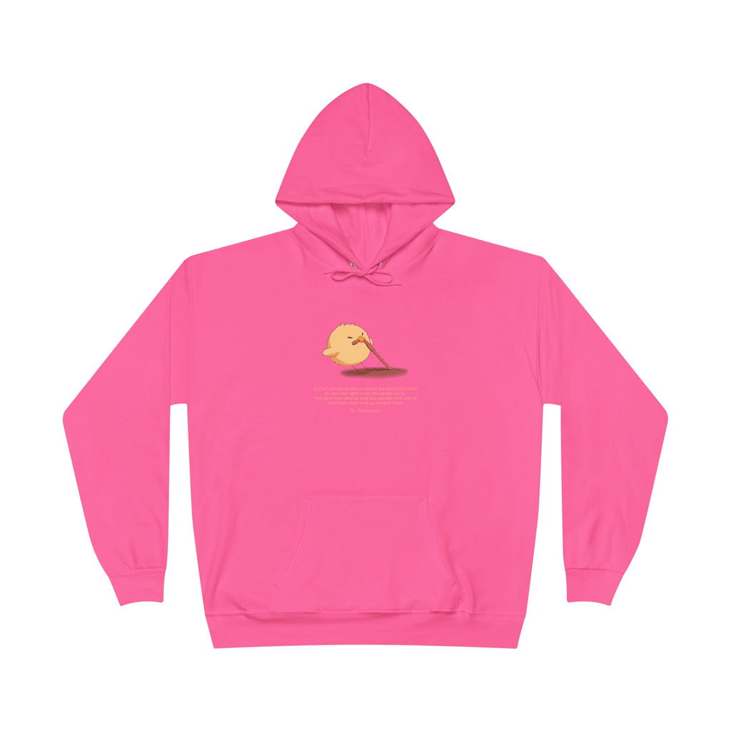 Unisex Light Blue Pantouflard Chick Cotton Blend Pullover Hoodie
