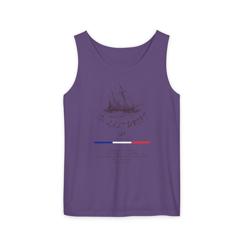 Unisex White Last Drift Cotton Garment-Dyed Tank Top