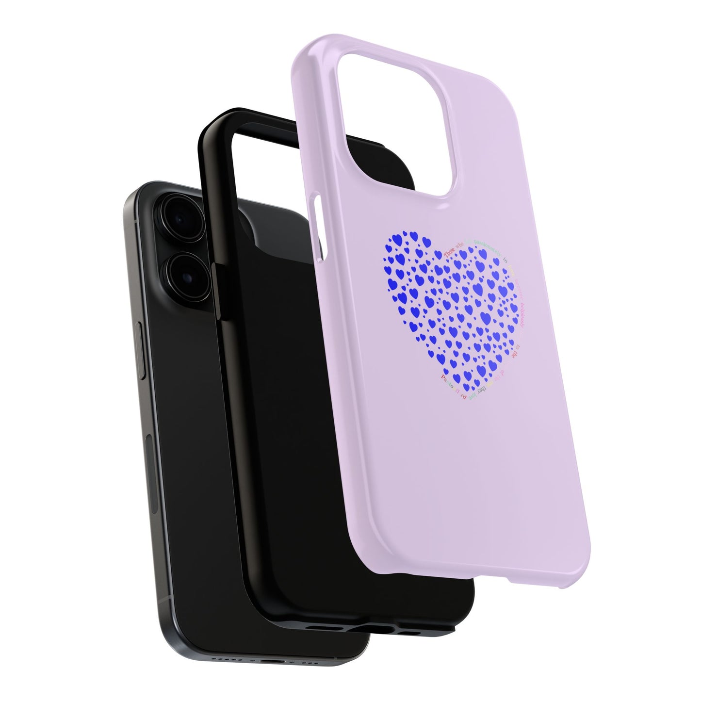 Blue Heart Design Tough iPhone Cases