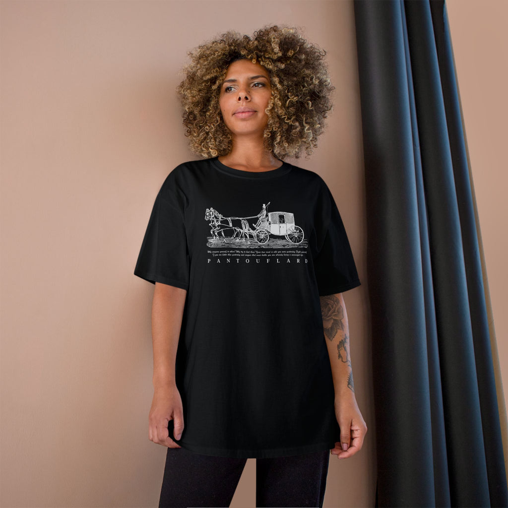 Unisex Charcoal Champion Vintage Carriage 100% Cotton T-Shirt