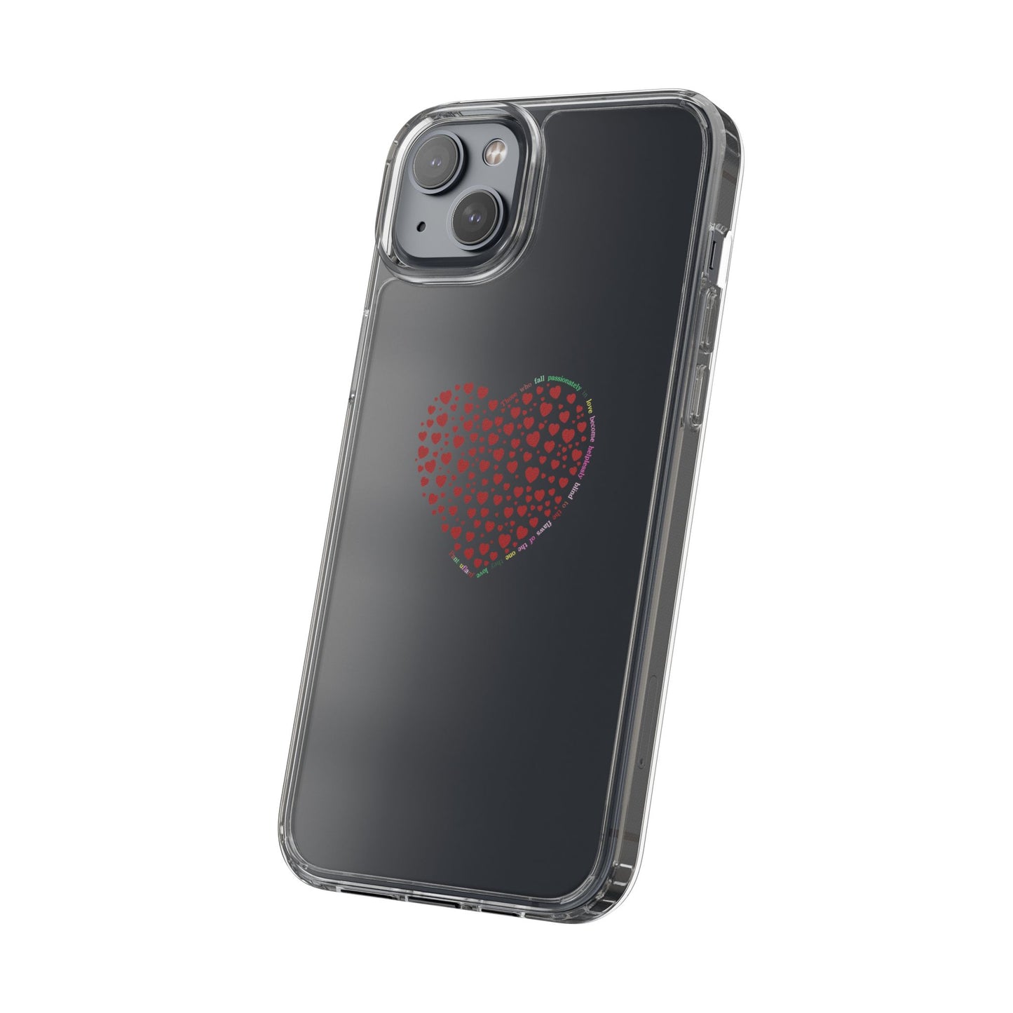 Red Heart Clear Phone Case