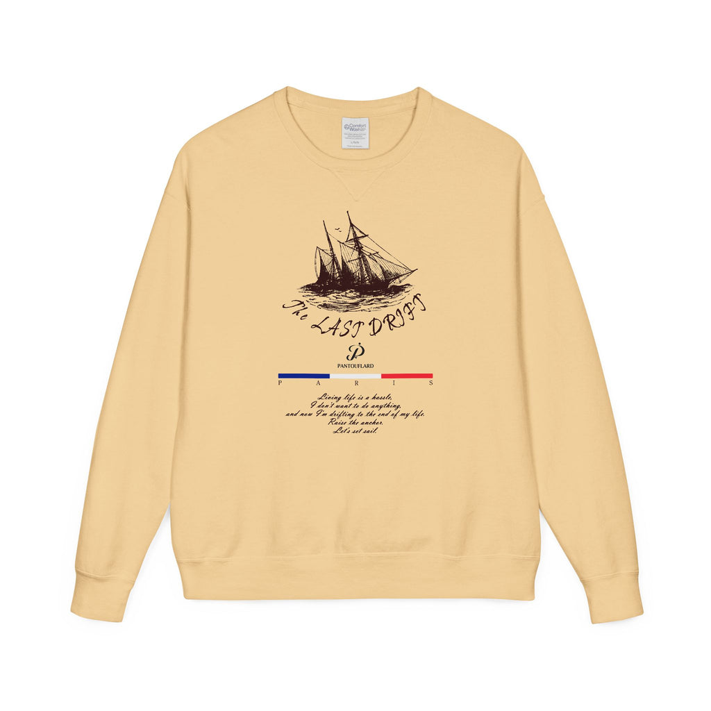 Old Money Nautical Heritage Crewneck - The Last Drift I (Paris Aesthetic Garment-Dyed Sweatshirt)