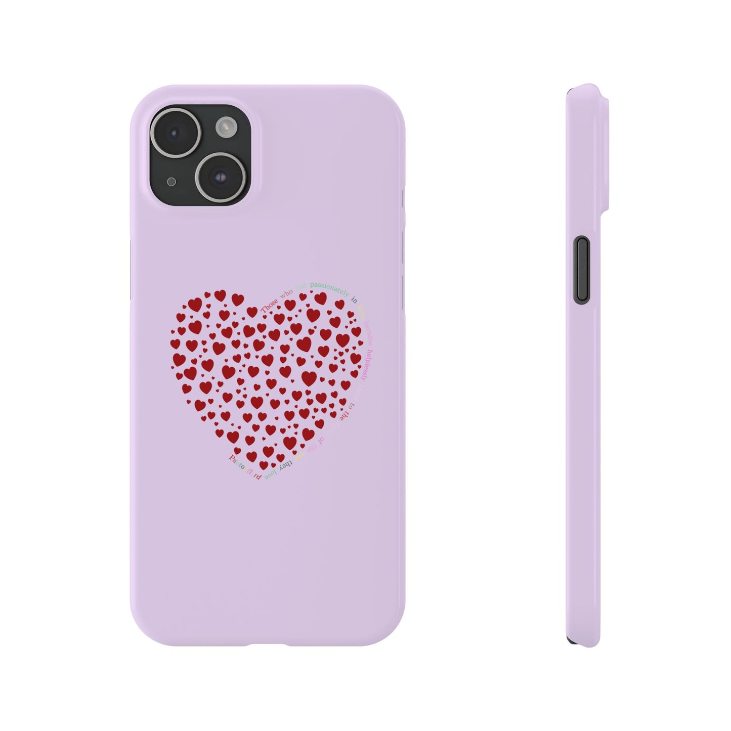 Funda delgada Red Heart para iPhone
