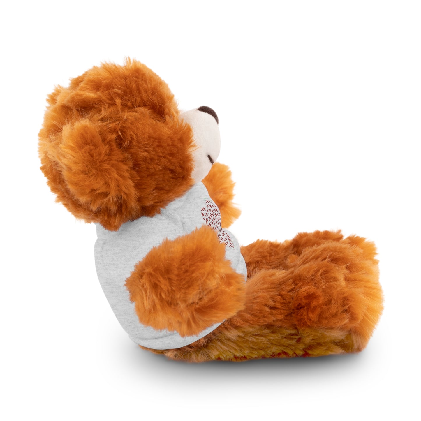Personalized Stuffed Animal with Red Heart T-Shirt