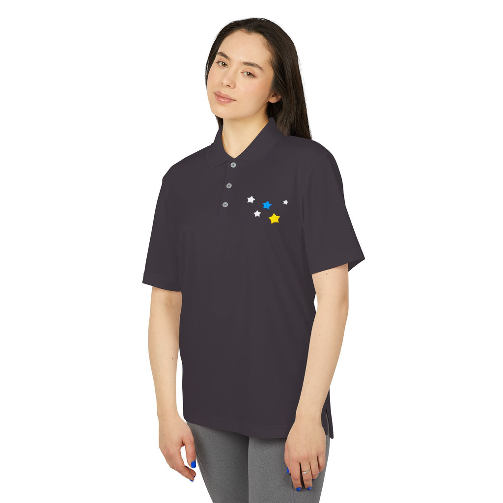 Adidas Unisex Cassiopeia Constellation Embroidered Polo - W-Shape Performance Shirt