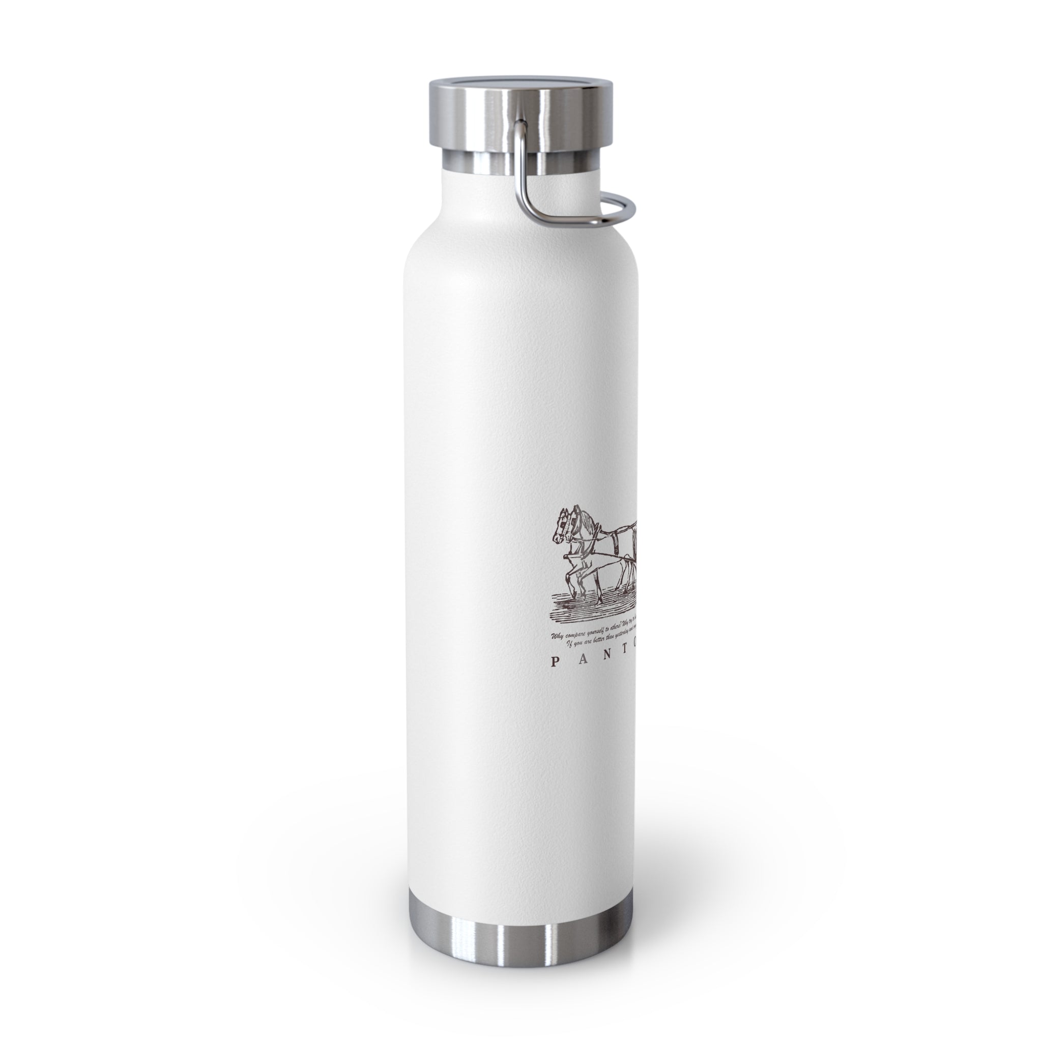 Orange Vintage Carriage Quote 22oz Copper Vacuum Insulated Bottle