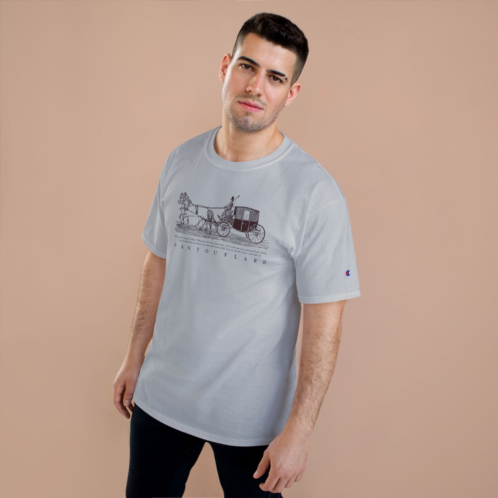 Unisex Burnt Orange Champion Vintage Carriage 100% Cotton T-Shirt