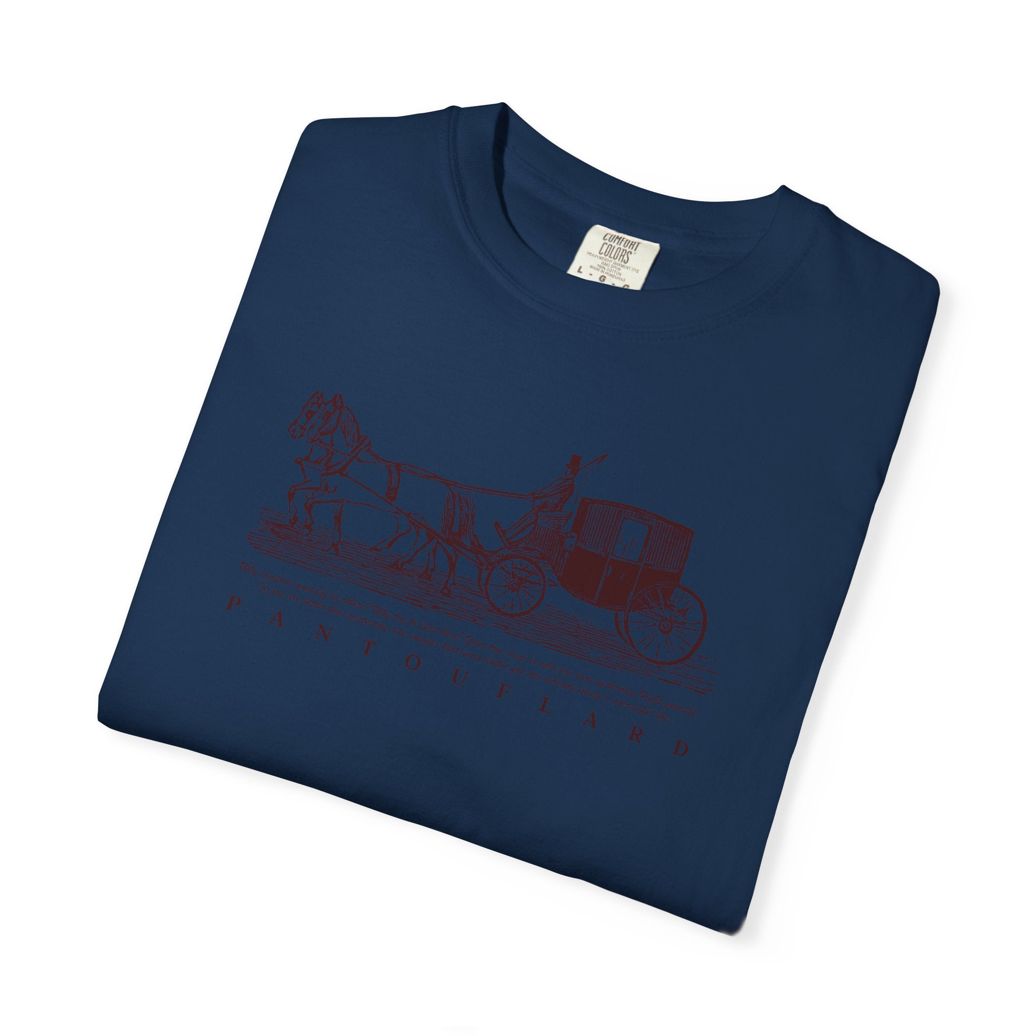 Unisex Burnt Orange Vintage Horse Carriage 100% Cotton T-shirt