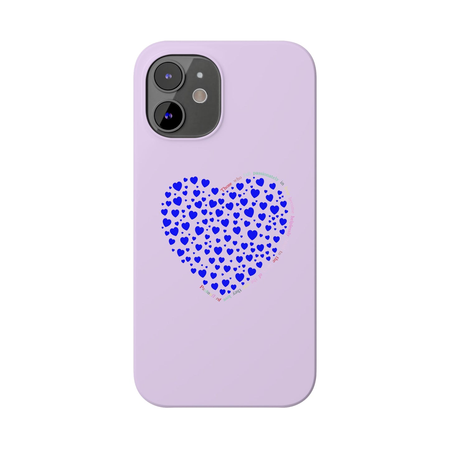 Funda delgada para iPhone Blue Heart