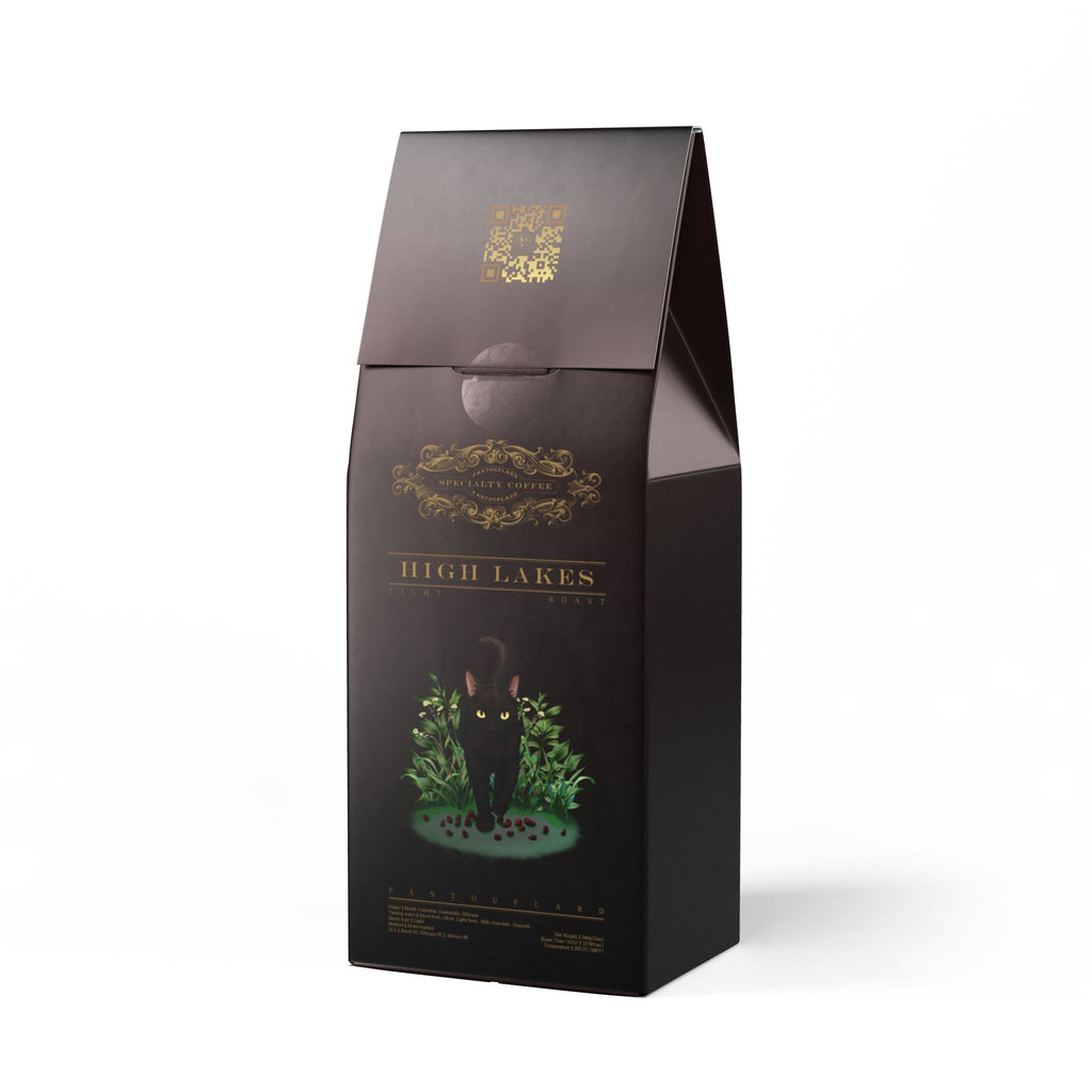 Pantouflard High Lakes Light Roast Coffee – Whole Bean – 100% Arabica Specialty Blend (Brazil, Mexico, Ethiopia) – Notes of Dried fruit, Light body, Milk chocolate, Almonds – 12oz(340g)