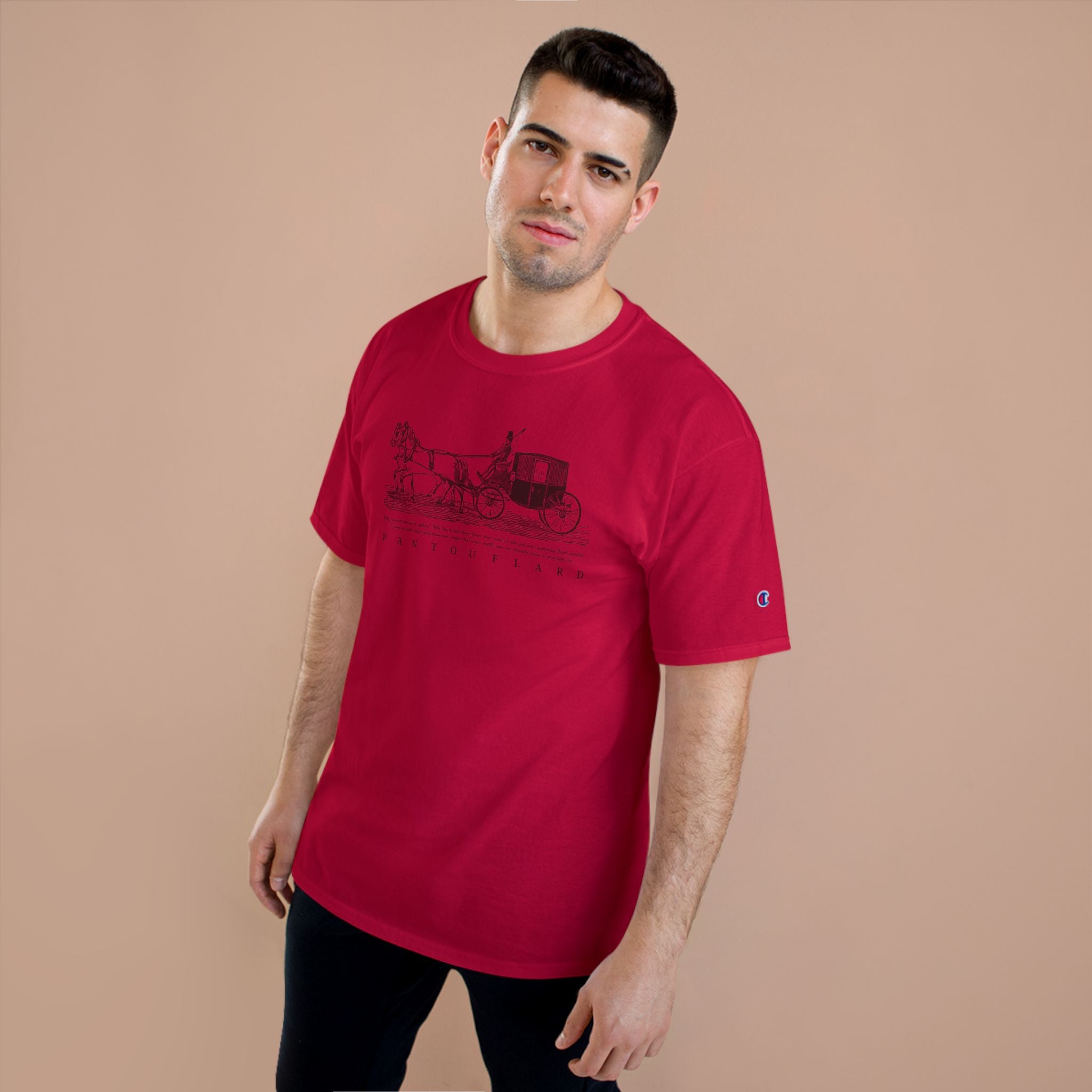 Unisex Burnt Orange Champion Vintage Carriage 100% Cotton T-Shirt